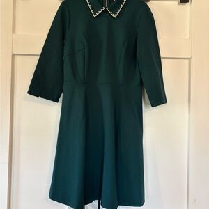 kate spade Ponte Midi Dress with Embellished Collar